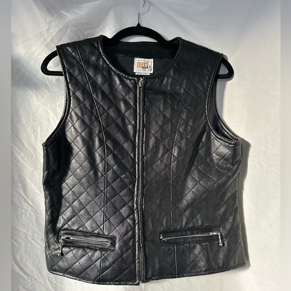 Leather vest - Vintage - Picture 1 of 5